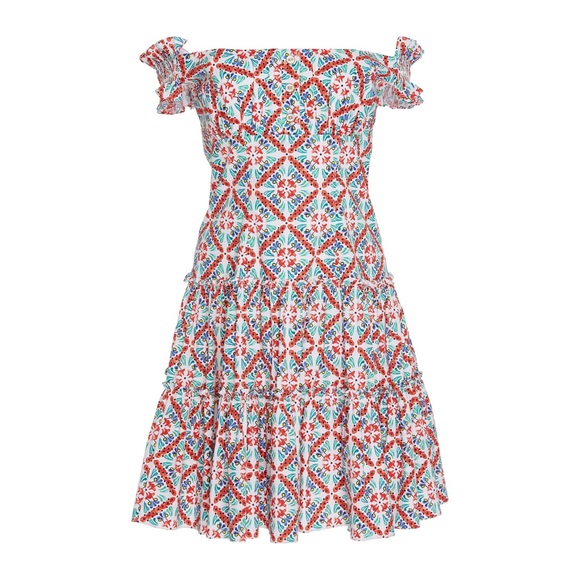 Multicolor Maria Floral Off The Shoulder Dress - Picture 2 of 9